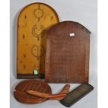 A good group of vintage toys and games to include a solitaire board a vintage bagatelle game,