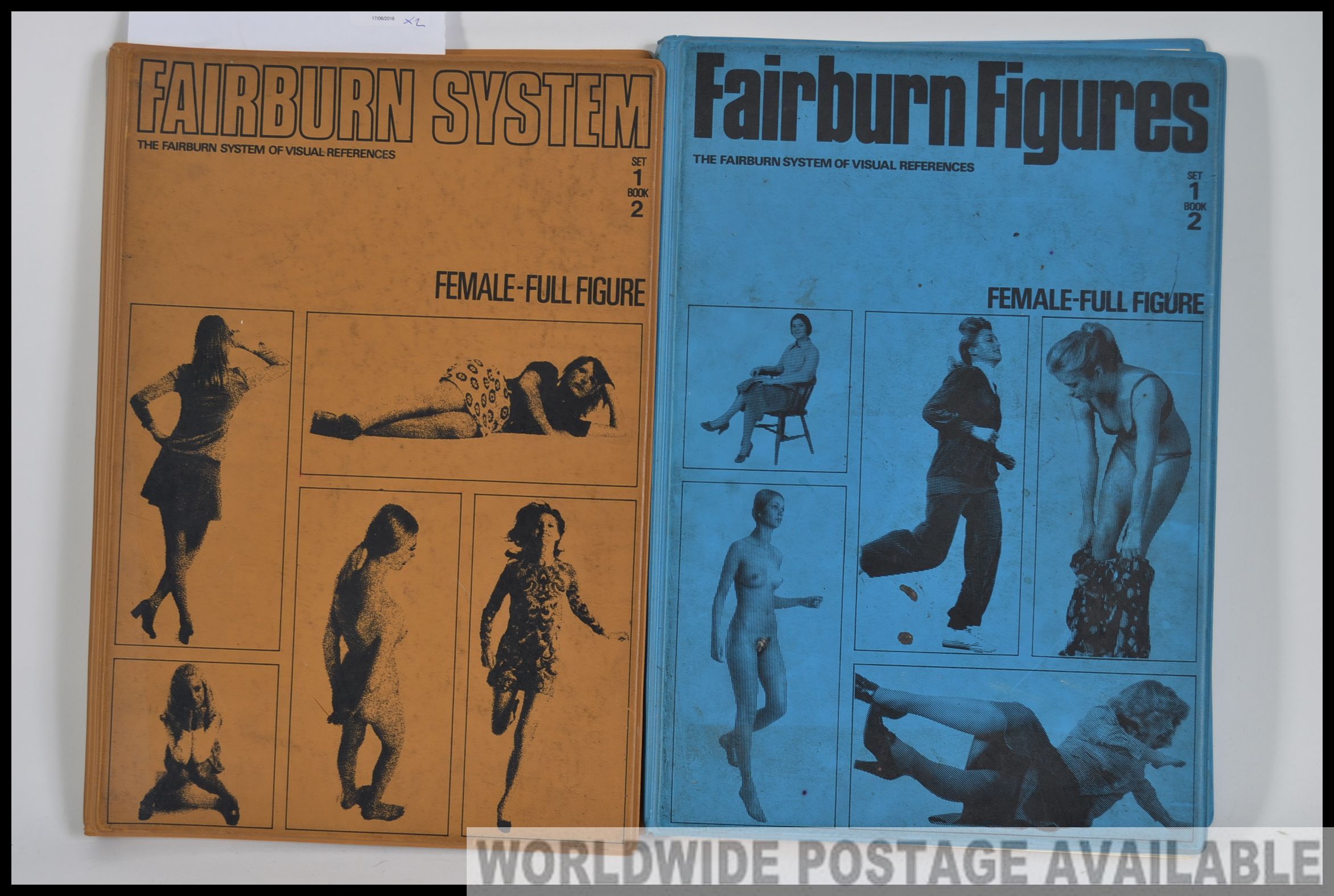 2 x Fairburn System books of Visual Reference for Artists Set 1 Book 2 Female - Full Figure