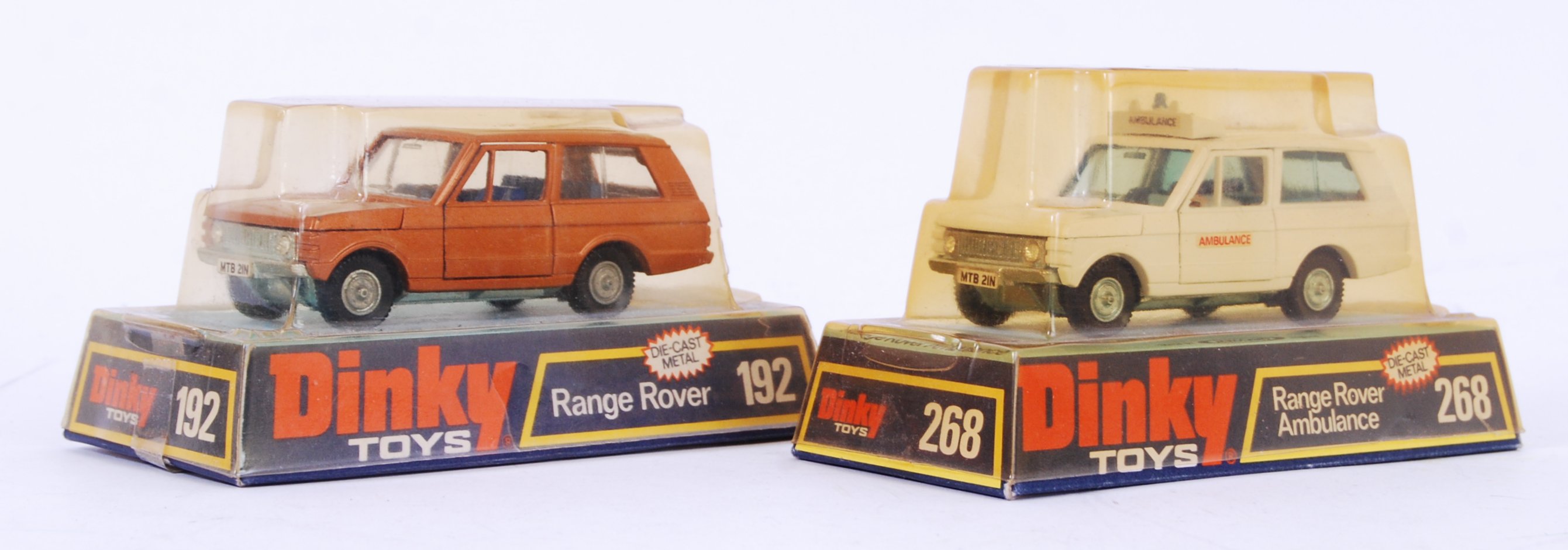 DINKY: 2x vintage Dinky diecast model Range Rovers. The first being No.