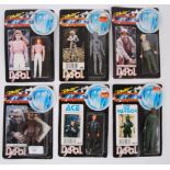 DOCTOR WHO; A collection of 6x original Dapol made Doctor Who carded action figures; Tetrap, Ace,