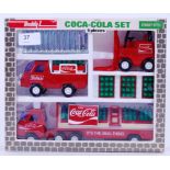 BUDDY L: An original tinplate Buddy L Coca Cola model car advertising set.