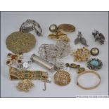 A collection of vintage costume jeweller