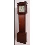 A 19th century oak crossbanded longcase