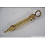 A 19th century brass medical syringe bei