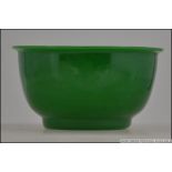 A hand blown peking glass bowl, the jade