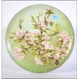 A stunning hand painted wall charger hea