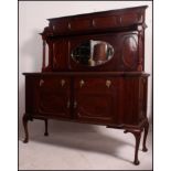 A 1930's mahogany mirror back sideboard