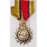 ORDER OF THE CROWN: Early 20th century issue Thai order. Order Of The Crown.