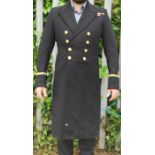 HMS EXETER: A quality original WWII Second World War era Royal Navy great coat,