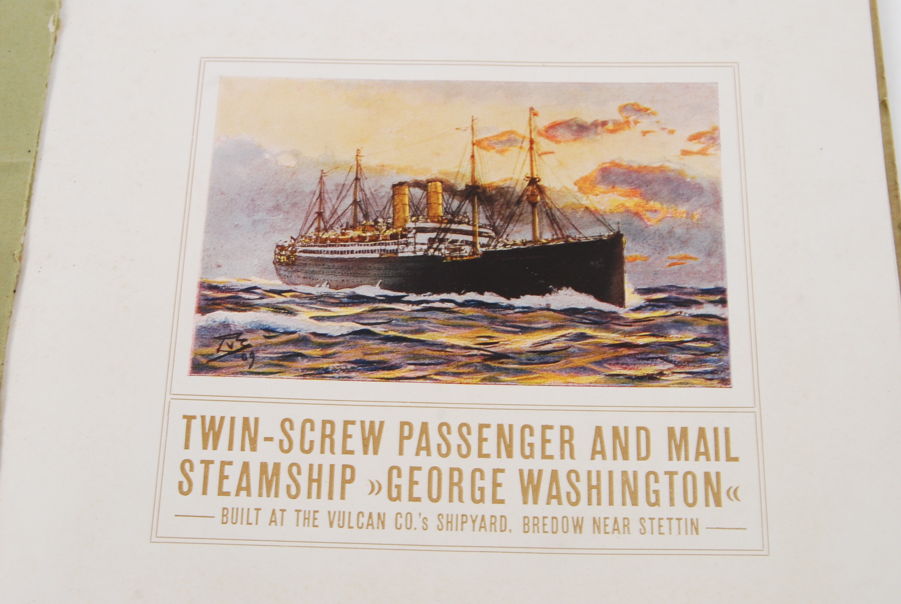 SHIPPING: An original Norddeutscher Lloyd ' SS George Washington ' ship brochure. - Image 3 of 6