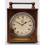 JAEGER CAR CLOCK: A scarce Jaeger of Paris 8 hour car clock. Brass cased, with front winder.