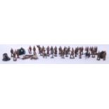 BRITAINS: A collection of approx 45x Britains vintage lead soldiers - all British Infantry,