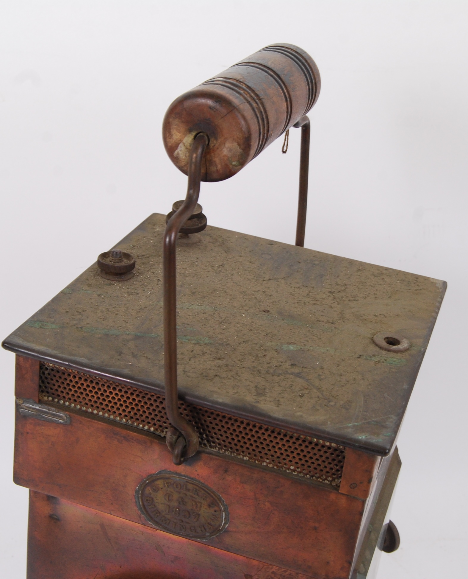 COPPER LAMP: A fabulous antique late 19th century Victorian copper lamp. - Image 3 of 5