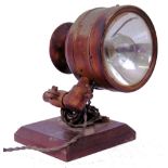 CAR LIGHT: A vintage unusual classic car ' Stadium ' Auto Spoolyte lamp. British Made.