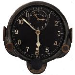 SMITHS MKIII COCKPIT CLOCK: A rare Smiths MkIII early Spitfire (or similar) cockpit clock,