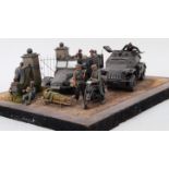 MILITARY MODEL: A museum quality Second World War WWII military model diorama.