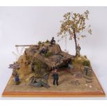 MILITARY MODEL: A museum quality Second World War WWII military model diorama.