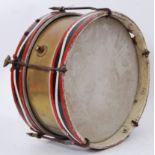 CADET DRUM: A vintage F Matthews Of London ' Cadet Model ' military related drum.