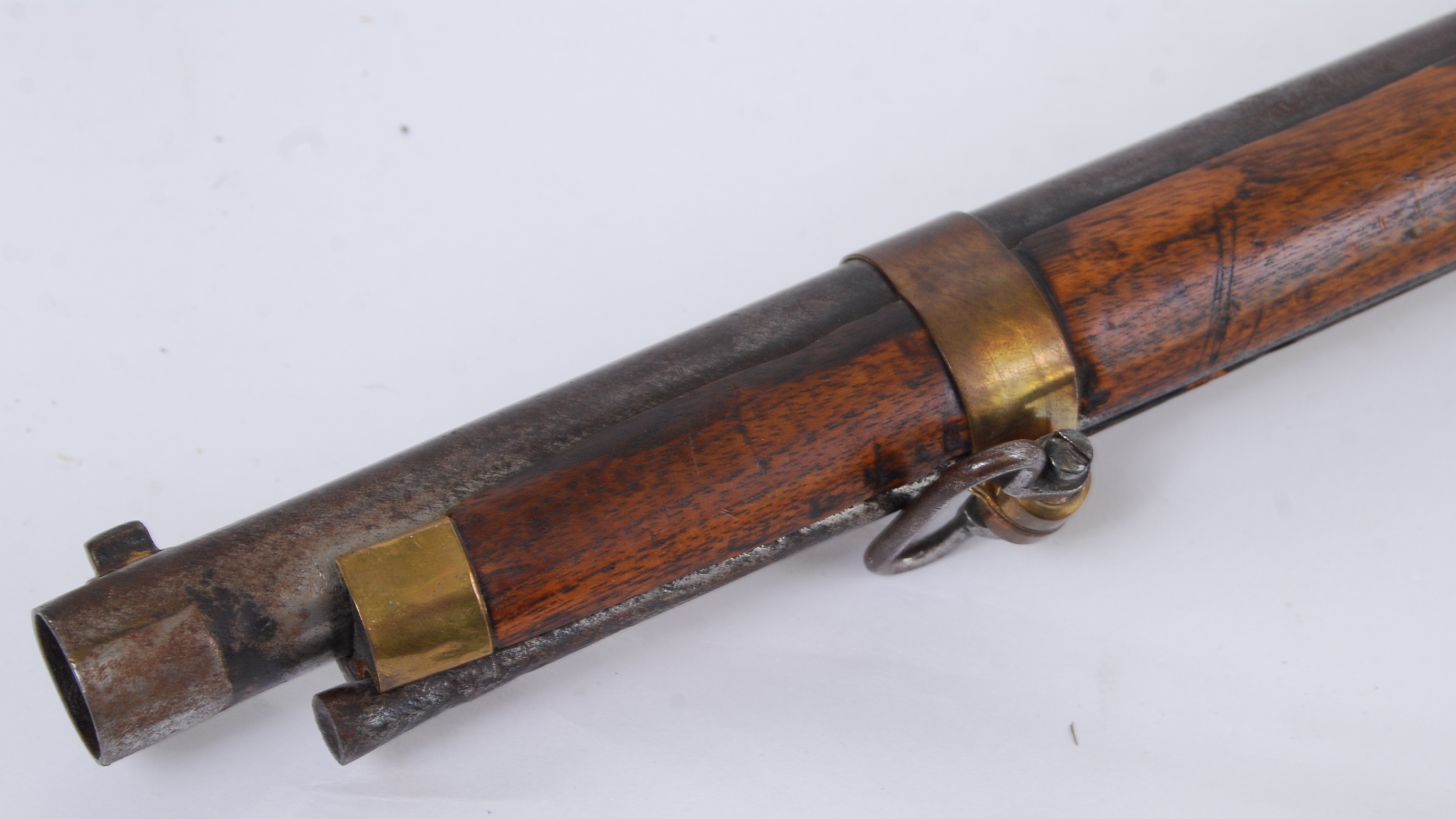 RIFLE: A 19th century percussion cap rifle gun, - Image 4 of 4