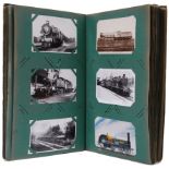 TRAIN POSTCARDS: A good collection of mostly early 20th century real photo postcards of railway