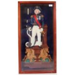 NELSON: An unusual large 20th century cast iron mascot / wall plaque of Admiral Nelson.