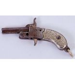 PISTOL: An English early 20th century miniature muff pistol.