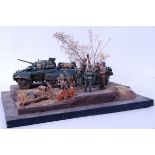 MILITARY MODEL: A museum quality Second World War WWII military model diorama.