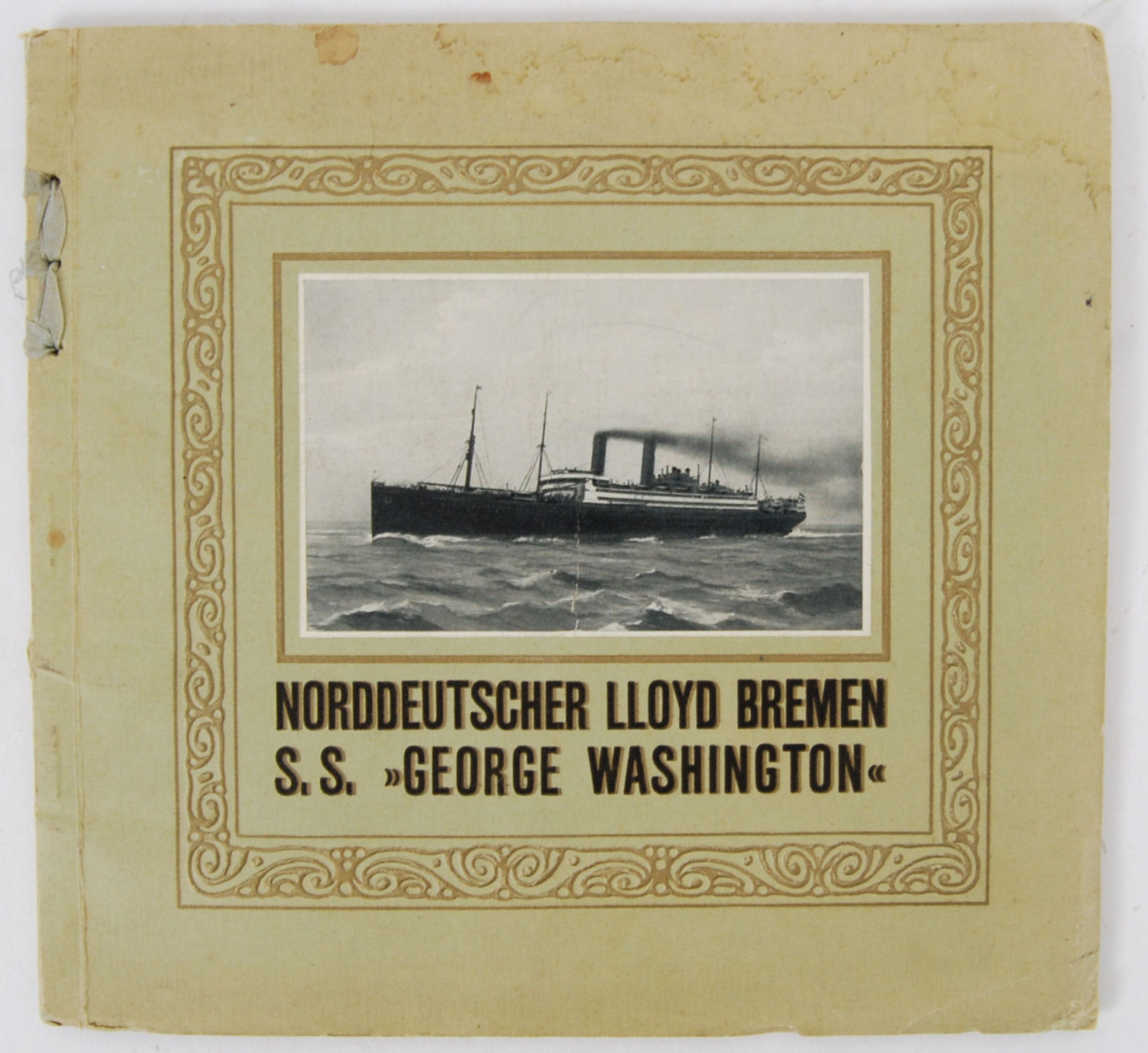 SHIPPING: An original Norddeutscher Lloyd ' SS George Washington ' ship brochure.