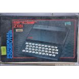 A vintage late 20th century ZX81 Spectrum home / personal computer in the original box.