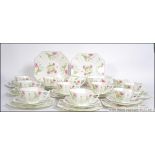 A stunning 19th century bone china tea service by Foley,