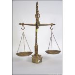 A Victorian travelling salesmans brass set of scales,
