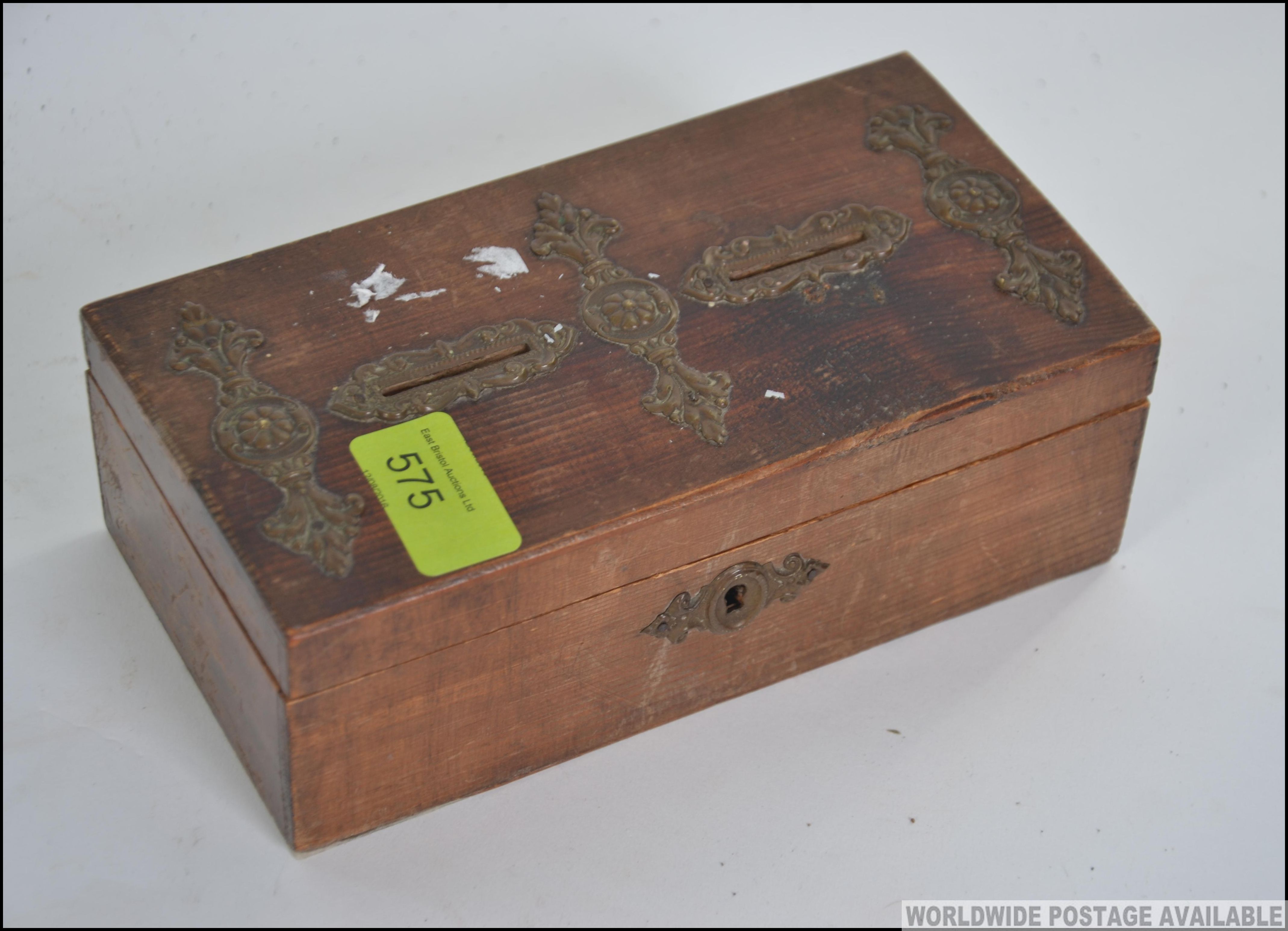 A collection of vintage British coins dating from the 19th century along with a vintage wooden - Image 2 of 3