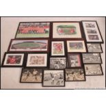 A good collection of framed and glazed Bristol City football photographs ,