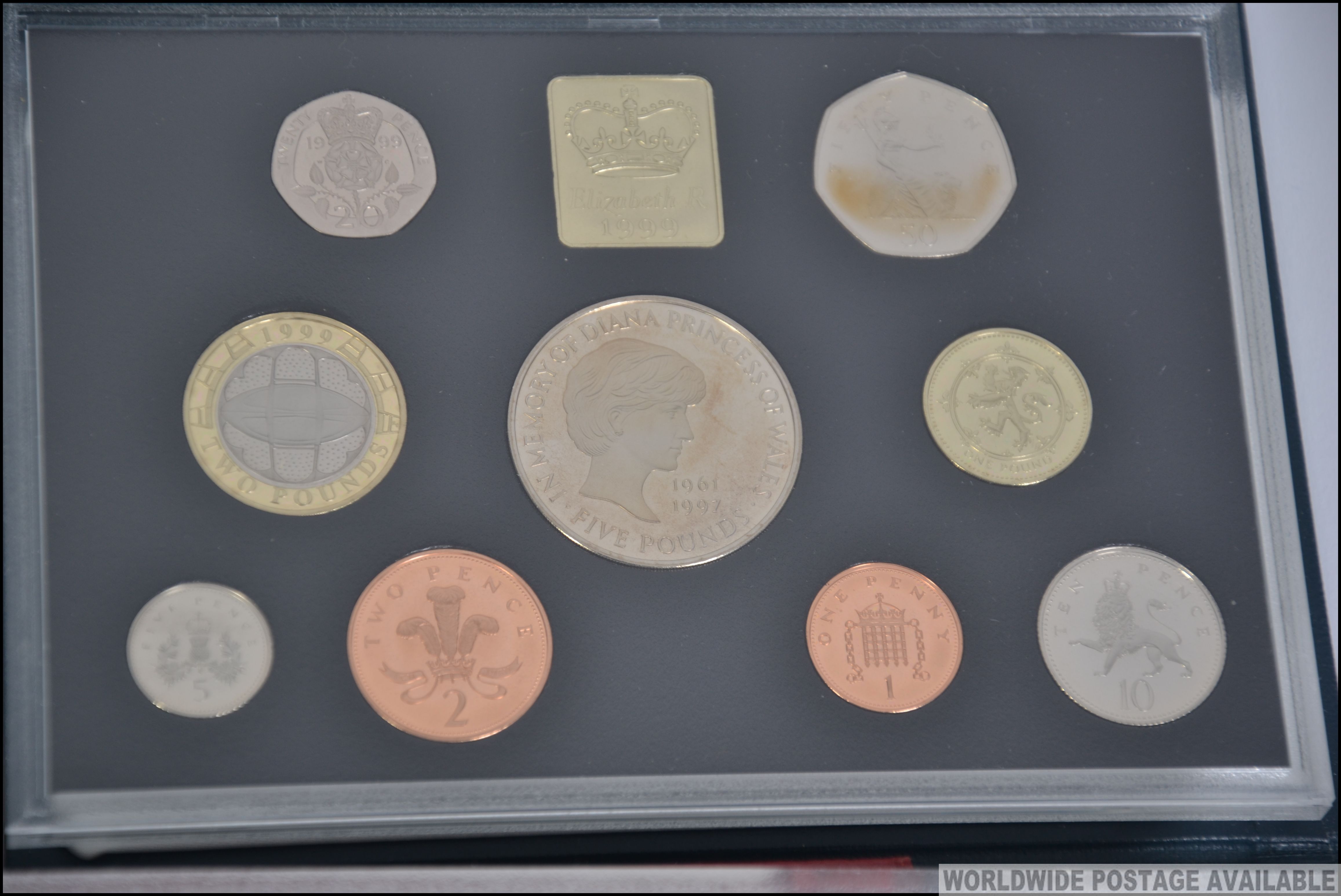A collection of 3 United Kingdom proof coin sets 1999 x 2 and a 2001 de-lux proof set all with - Image 2 of 5
