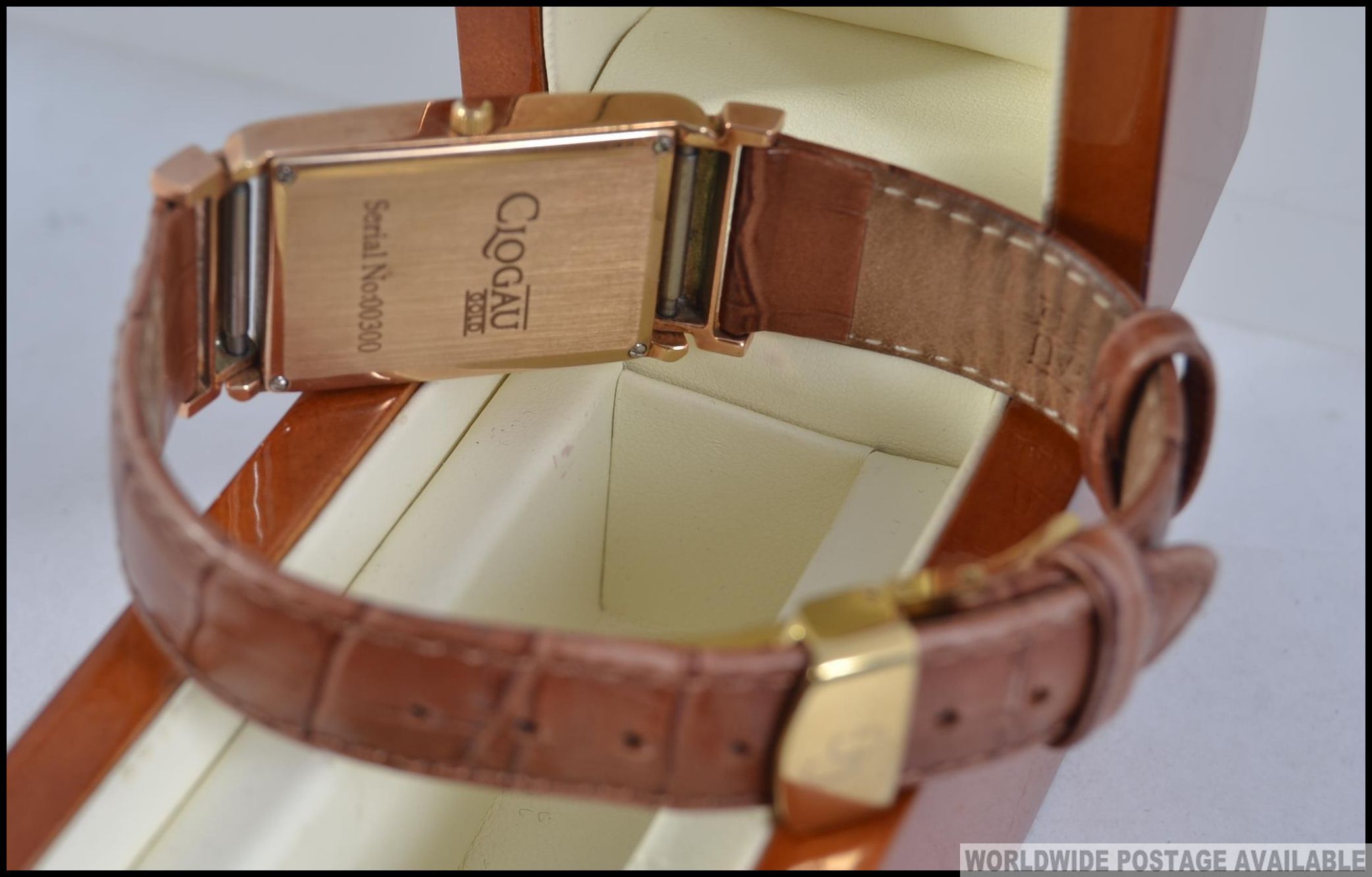 A hallmarked 9ct Welsh gold and diamond Clogau watch with original box and case. - Image 4 of 5