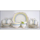 A bone china Royal Stafford tea service consisting of six cups, six saucers, six side plates,