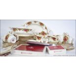 An extensive collection of Royal Albert Old Country Roses china to include tureens, teapot, cups,