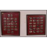 A pair of framed and glazed mounted cigarette cards all depicting Highland scenes.