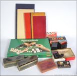 A collection of vintage / retro board games and parlour games to include tinned dominoes,