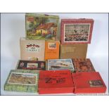 A collection of assorted antique and vintage wooden jigsaw puzzles, to include GWR Bath, Queen Mary,