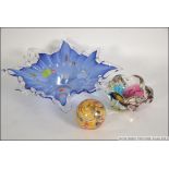 A collection of studio art glass from th