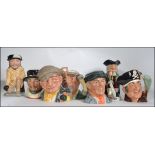 A collection a large size Doulton character mugs LITTLE MESSER D-6819 , THE GARDENER D-6630 ,