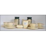 CROWN DUCAL - A part tea service , made by CROWN DUCAL, GAINSBOROUGH, Rd No 749657, c.1920s.