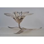 A Spanish mid century silver plate centre piece by Plame.