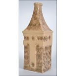 A 20th Century Lamp Base by Frieda Dignam Schwegler of Beaconsfield, beige and mottled Brown,