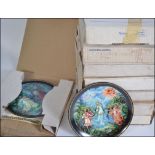 A collection of eight collectable Russian collectors plates each with a different colourful design