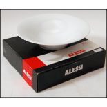 Alessi Ku Salad Bowl / Serving Bowl , quality porcelain plain white , complete in original box.