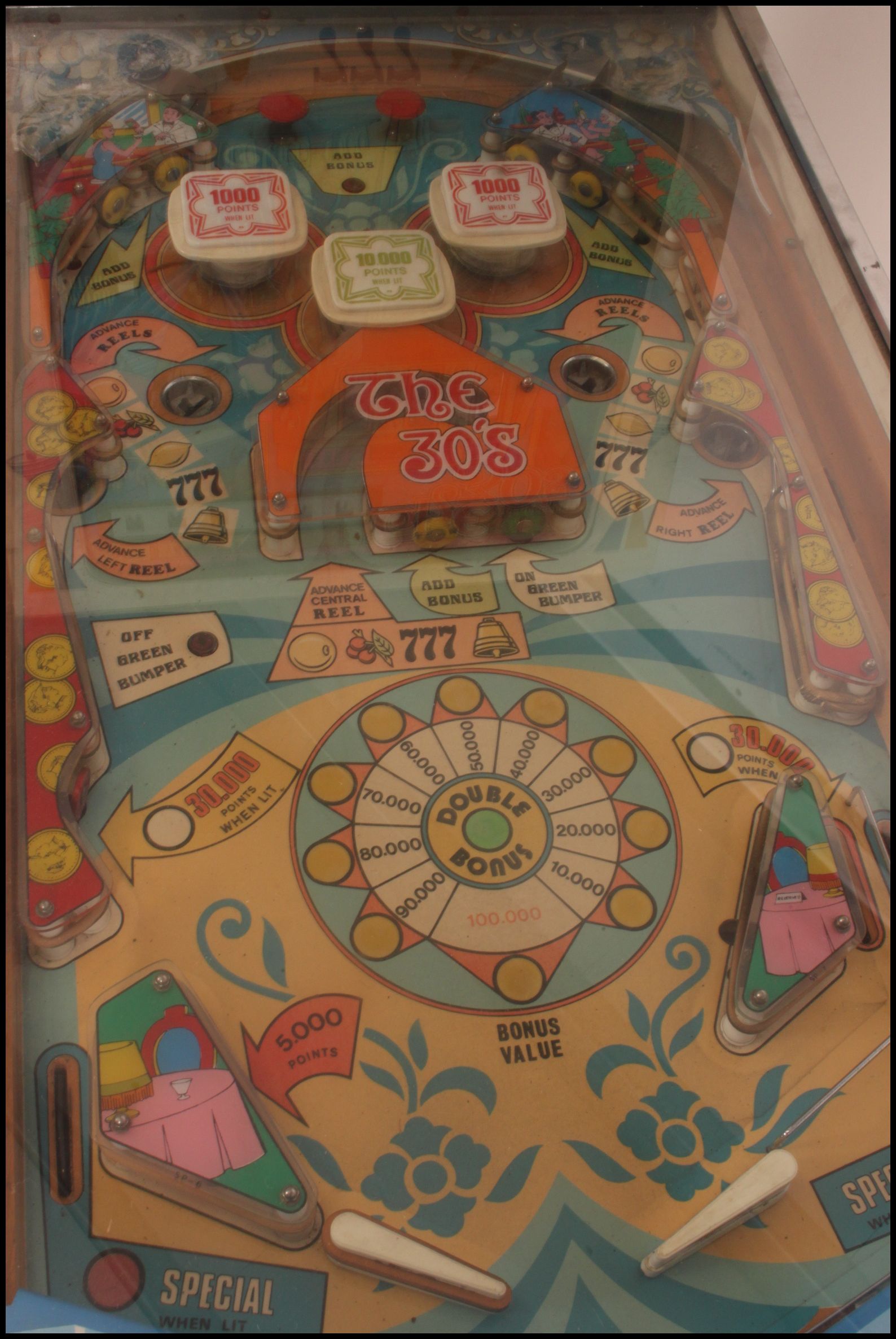 A 1977 Playmatic 777 ' The 30's ' Pinball Machine ( Pin Ball ) dating to the 1970's raised on - Image 8 of 11