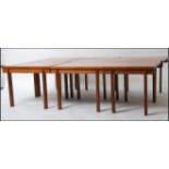 A mid century retro modular large coffee table in solid maple.