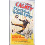 An original cinema advertising poster for James Cagney ' Something To Sing About '.